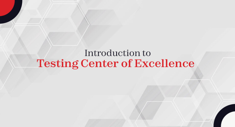 Introduction to Testing Center of Excellence