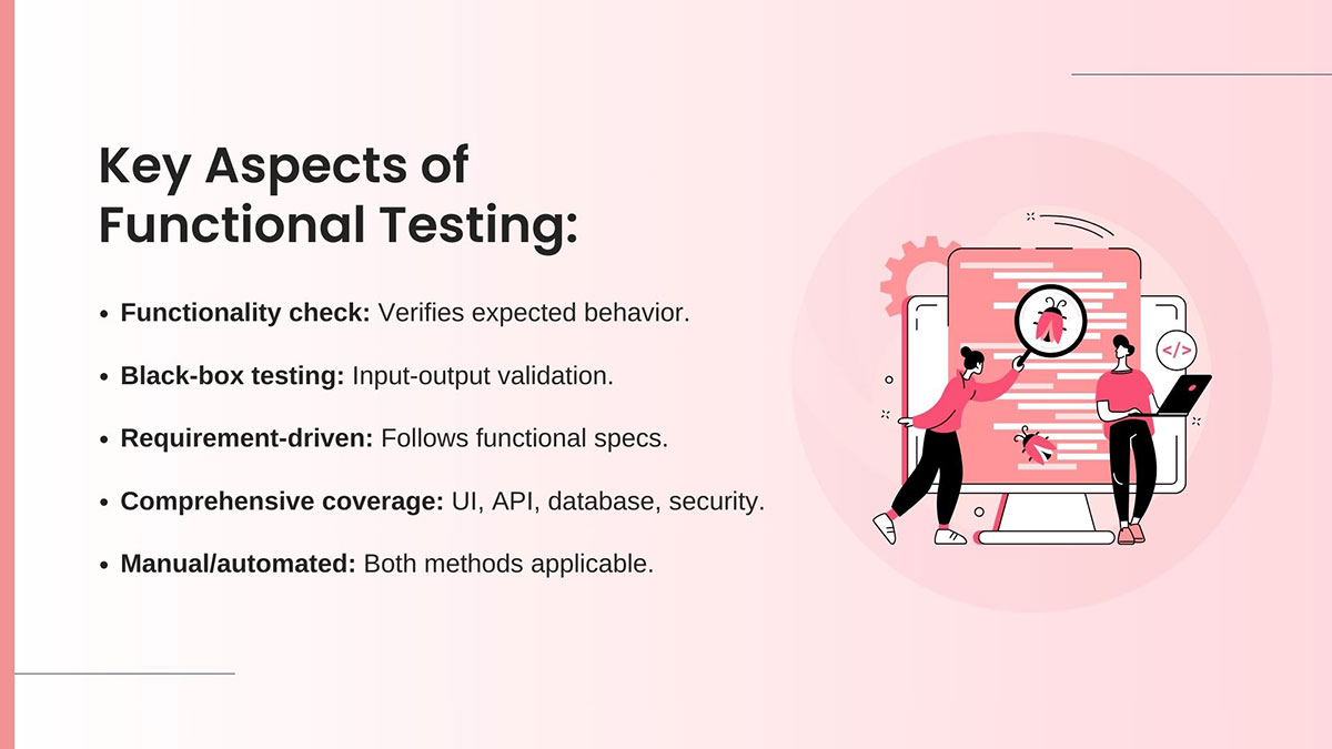 Functional testing validating software components through real-world use cases